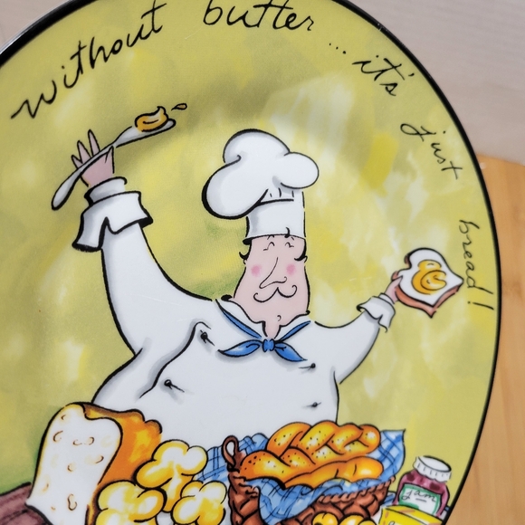 French Chef Wall Mud Pie plate dessert salad appetizer bread and butter - Picture 2 of 6